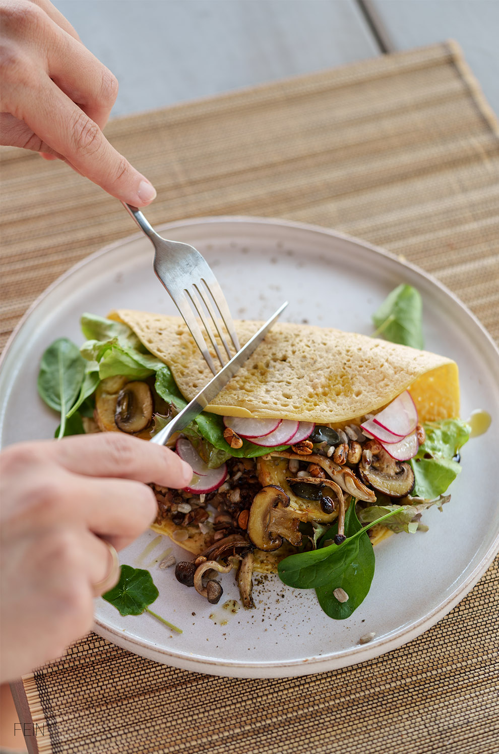 Kichererbsen-Crêpes Spätsommer Genuss